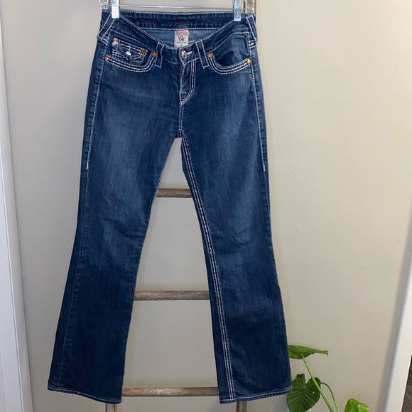True Religion Mid Rise Straight Leg Jeans - Picture 1 of 7